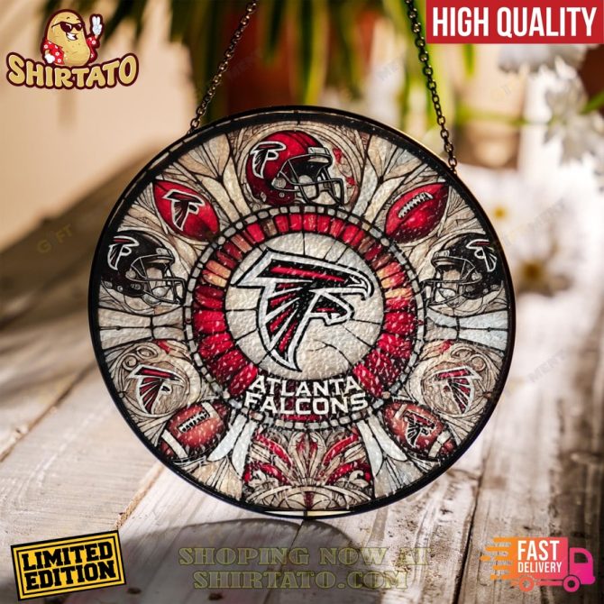 Limited Edition Atlanta Falcons Stained Glass Suncatcher – High Quality, Fast Delivery!