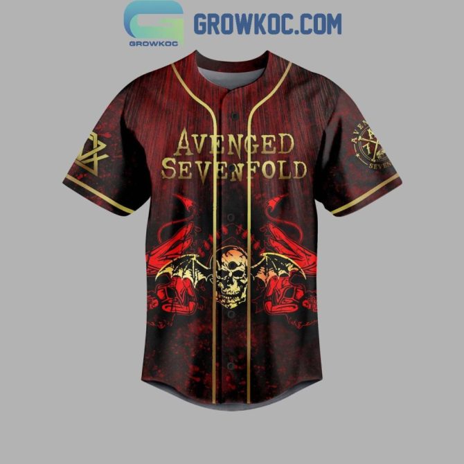 Avenged Sevenfold Baseball Jersey - Hail To The King Skull Design, Unisex Rock Apparel - Image 2
