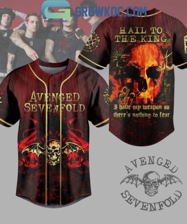 Avenged Sevenfold Baseball Jersey - Hail To The King Skull Design, Unisex Rock Apparel