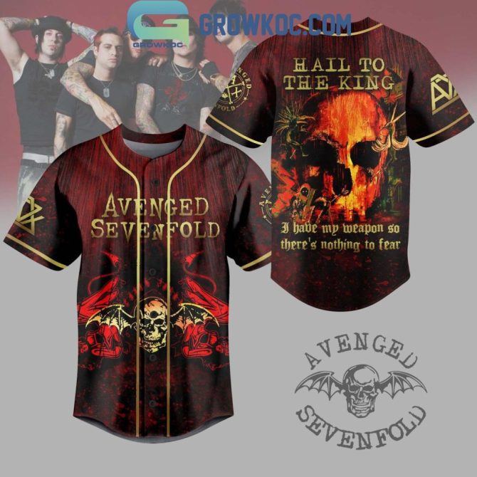 Avenged Sevenfold Baseball Jersey - Hail To The King Skull Design, Unisex Rock Apparel
