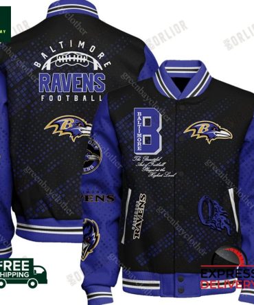 Baltimore Ravens Varsity Jacket - Limited Edition , Free Express Shipping