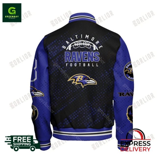 Baltimore Ravens Varsity Jacket - Limited Edition , Free Express Shipping - Image 3