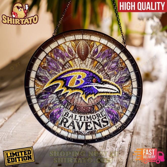 Limited Edition Baltimore Ravens Stained Glass Suncatcher - High Quality Decor