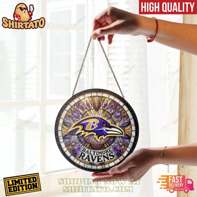 Limited Edition Baltimore Ravens Stained Glass Suncatcher - High Quality Decor - Image 2