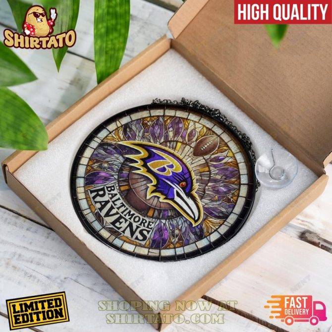 Limited Edition Baltimore Ravens Stained Glass Suncatcher - High Quality Decor - Image 3