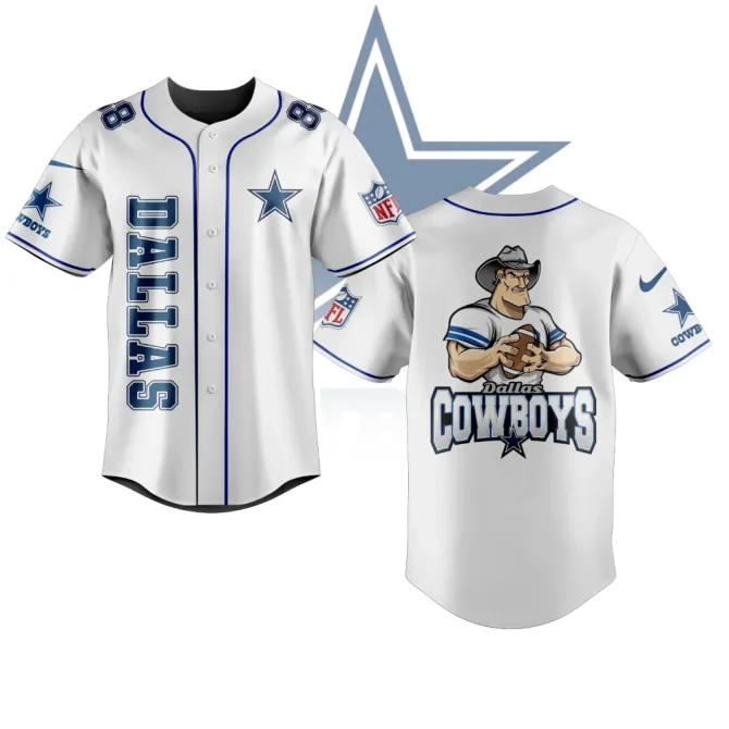 Men'S Dallas Cowboys Baseball Jersey - Stylish Fan Apparel With Logo & Graphics