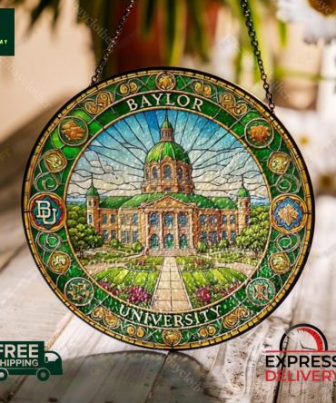 Stunning Baylor University Stained Glass Sun Catcher - Free Shipping & Express Delivery!