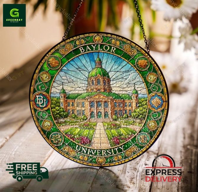 Stunning Baylor University Stained Glass Sun Catcher - Free Shipping & Express Delivery!