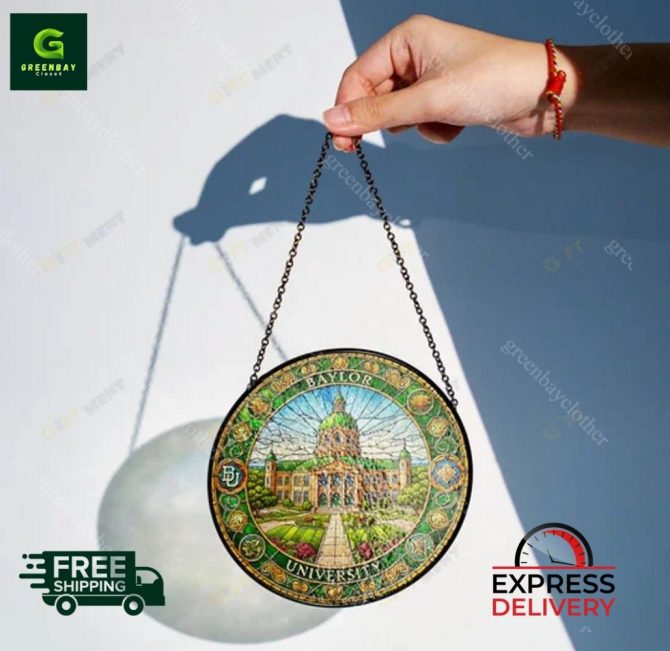 Stunning Baylor University Stained Glass Sun Catcher - Free Shipping & Express Delivery! - Image 2