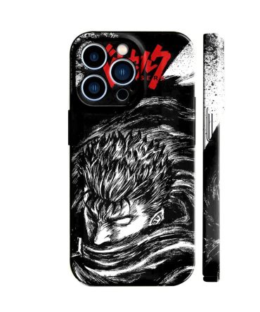Anime-Inspired Iphone Case - Bold Black & White Design For Fans