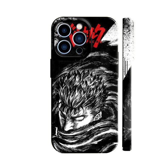 Anime-Inspired Iphone Case - Bold Black & White Design For Fans