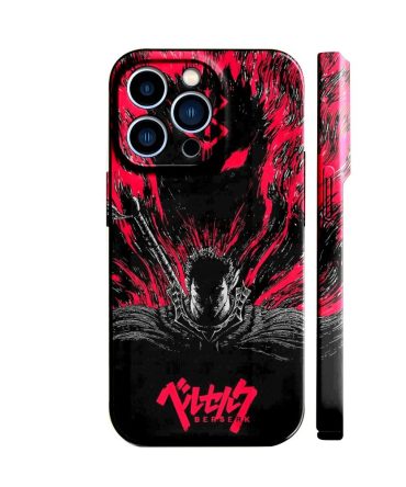 Bold Anime-Inspired Phone Case - Striking Red & Black Design For Iphone 13 Pro Max