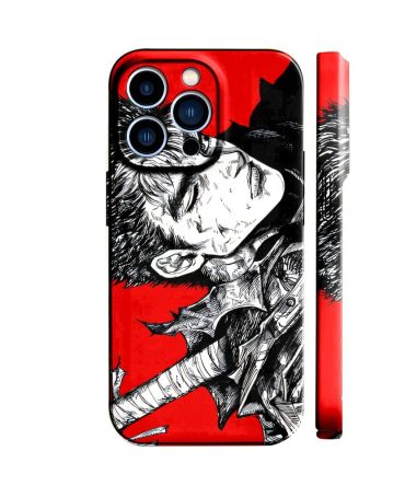 Berserk Stylish Red Anime Art Phone Case - Durable, Protective, Eye-Catching Design