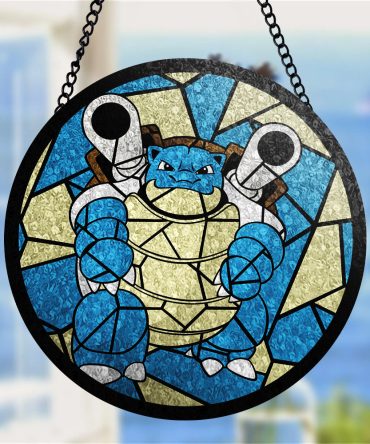 Stunning Blue Turtle Stained Glass Sun Catcher - Unique Home Decor Gift