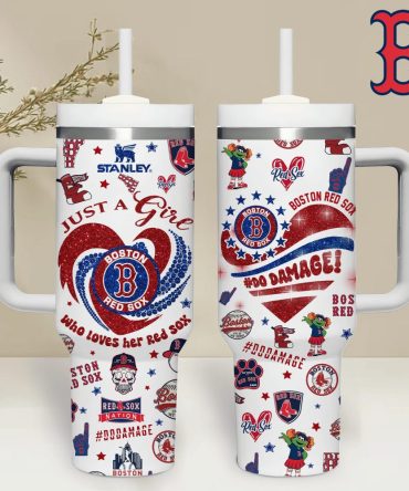 Boston Red Sox Tumbler With Straw – Perfect Gift For Fans, 30Oz Spill-Proof Travel Mug