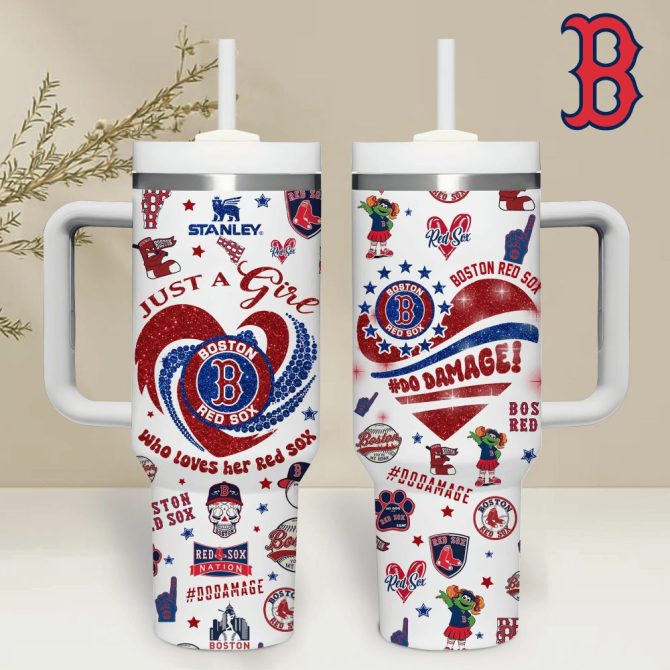 Boston Red Sox Tumbler With Straw – Perfect Gift For Fans, 30Oz Spill-Proof Travel Mug