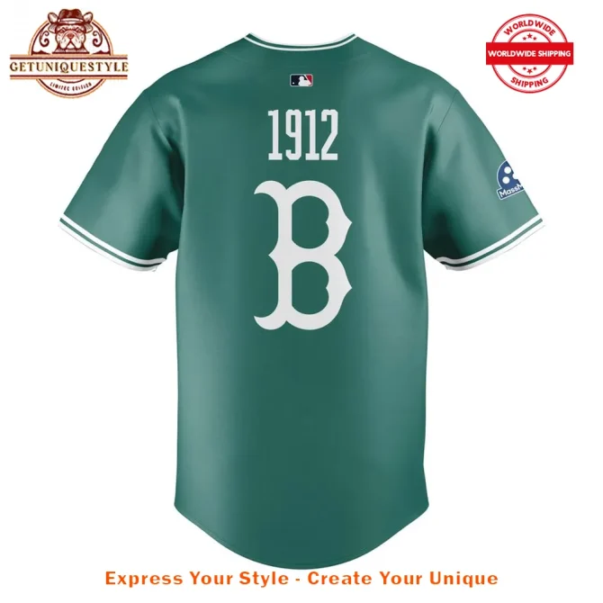 Custom Green Red Sox Jersey - Add Your Number & Name - Worldwide Shipping - Image 3