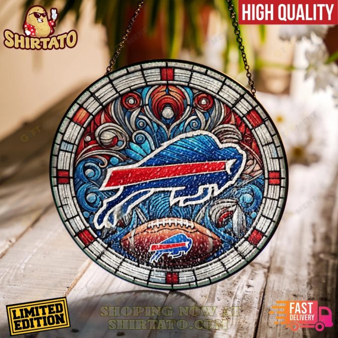 Limited Edition Stained Glass Style Football Team Hanging Decor - Fast Delivery