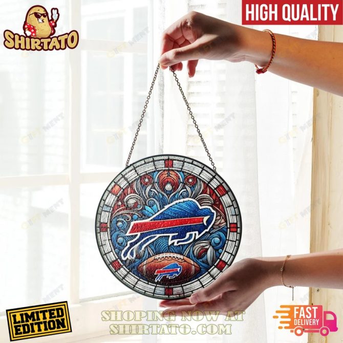 Limited Edition Stained Glass Style Football Team Hanging Decor - Fast Delivery - Image 2