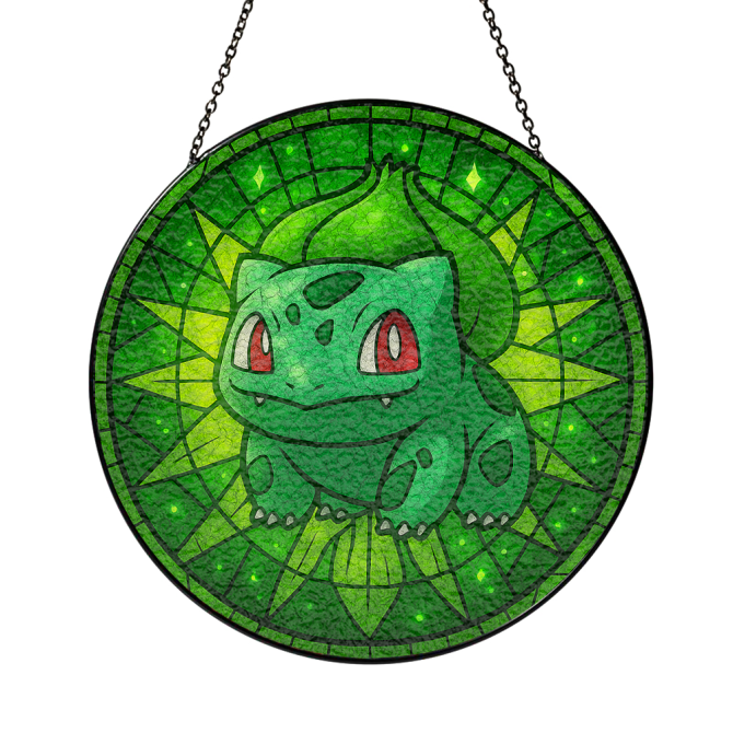 Stained Glass Style Green Creature Sun Catcher – Perfect Window Decor For Fans & Collectors - Image 3