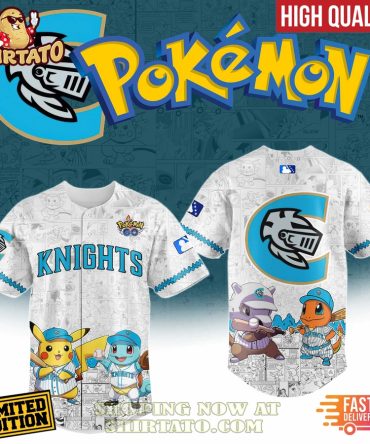 Limited Edition Pokémon Knights Baseball Jersey - High Quality Fast Delivery