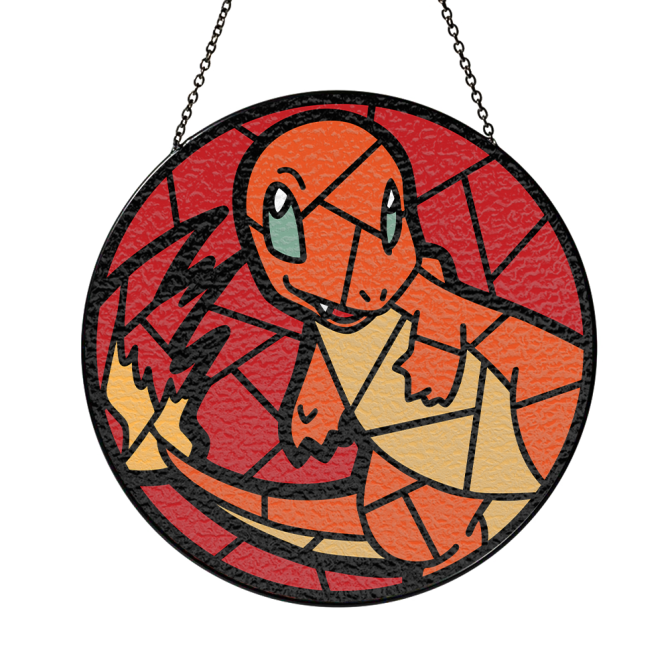 Stained Glass Charmander Suncatcher - Vibrant Pokemon Home Decor Art - Image 5