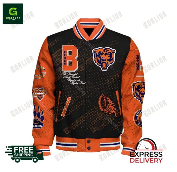 Chicago Bears Varsity Jacket - Limited Edition Football Fan Gear - Free Shipping! - Image 2