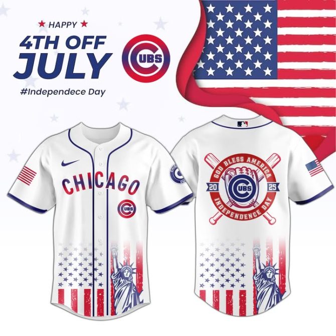 Celebrate 4Th Of July In Style: Chicago Cubs Independence Day Jersey - Limited Edition!