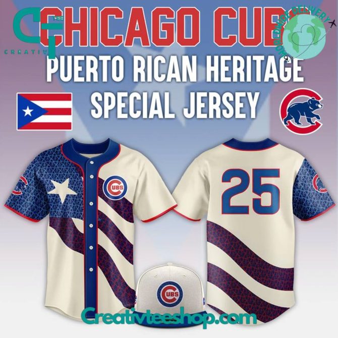 Limited Edition Chicago Cubs Puerto Rican Heritage Jersey – Celebrate In Style!