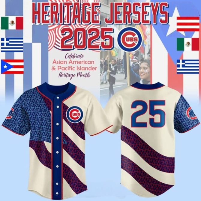 Limited Edition 2025 Cubs Heritage Jersey - Celebrate Asian American & Pacific Islander Month!