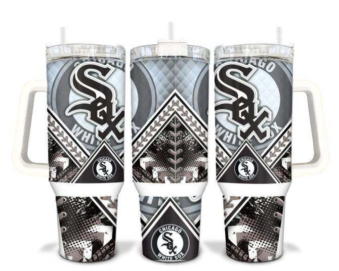 Chicago White Sox Insulated Tumbler Mug With Handle - 32Oz, Leak-Proof, Double-Walled For Hot/Cold Drinks