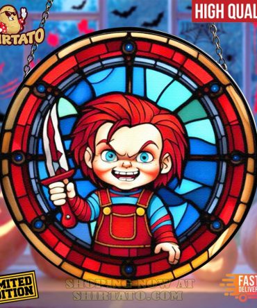 Limited Edition Stained Glass Window Art - Spooky Doll Design, High Quality, Fast Delivery!