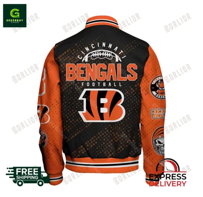 Cincinnati Bengals Vintage Bomber Jacket - Unisex Fan Gear , Free Shipping - Image 3