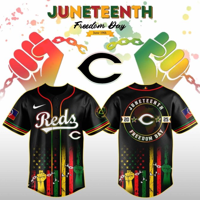 Celebrate Freedom: Juneteenth Baseball Jersey - Vibrant Reds Design, Limited Edition