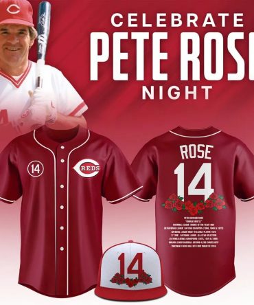 Celebrate Pete Rose Night: Limited Edition Reds Jersey & Cap Set - Perfect For Fans!