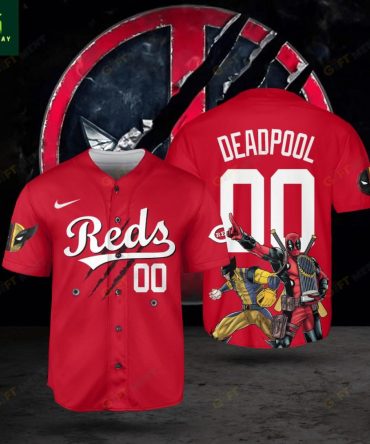 Deadpool Reds Baseball Jersey – Heroic Style For Marvel Fans – Limited Edition
