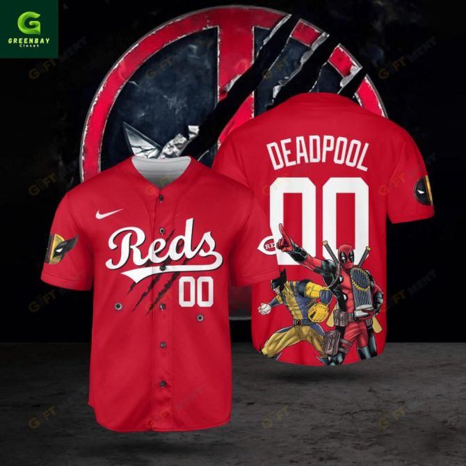 Deadpool Reds Baseball Jersey – Heroic Style For Marvel Fans – Limited Edition