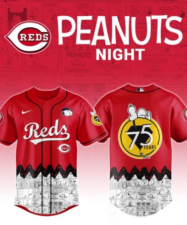 Limited Edition Reds Peanuts Night Jersey - Celebrate 75 Years With Snoopy!