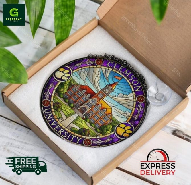 Stunning Clemson University Stained Glass Suncatcher - Free Shipping & Express Delivery - Image 5