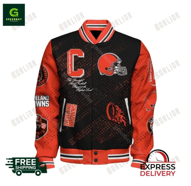 Cleveland Browns Football Jacket – Stylish Fan Gear, Free Shipping! - Image 2