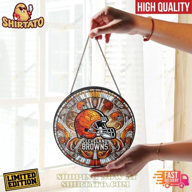 Cleveland Browns Stained Glass Art - Limited Edition High Quality Decor, Fast Delivery! - Image 2