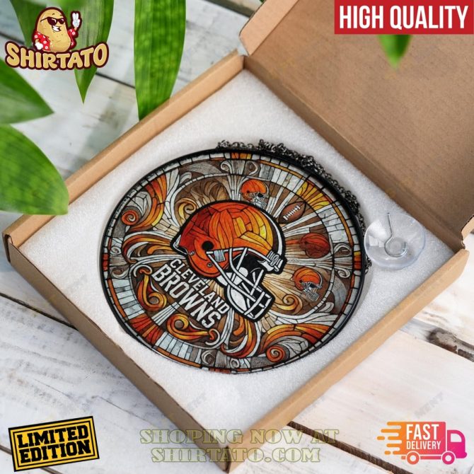 Cleveland Browns Stained Glass Art - Limited Edition High Quality Decor, Fast Delivery! - Image 3