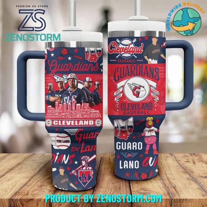 Guardians Baseball Tumbler - 20Oz Stainless Steel Travel Mug With Handle - Cleveland Fan Gift - Image 2
