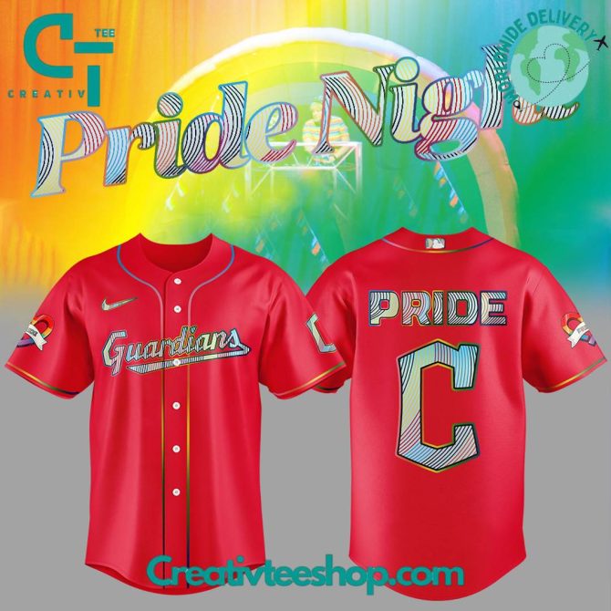 Celebrate Pride Night In Style With Guardians Rainbow Baseball Jersey – Limited Edition - Image 2