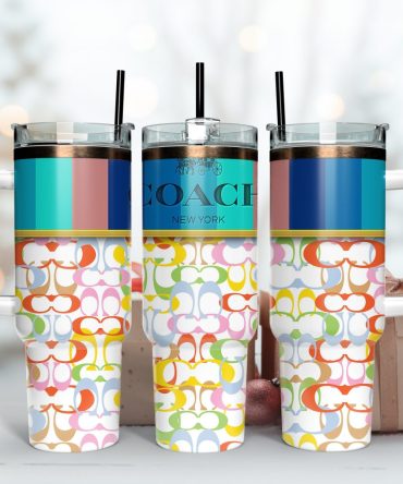 Coach Colorful Logo Custom Stanley Cup 40 Oz Tumbler With Handle
Stylish Coach New York Insulated Tumbler - Colorful Pattern, Leak-Proof Lid, Perfect Gift!