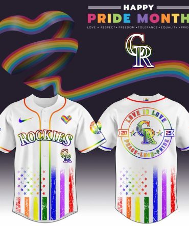 Celebrate Pride: Rockies Rainbow Baseball Jersey – Love, Peace, Equality Design