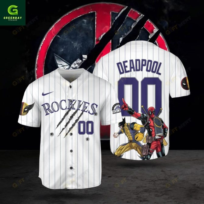 Rockies Deadpool Baseball Jersey – Unique Comic Fan Apparel For Game Day