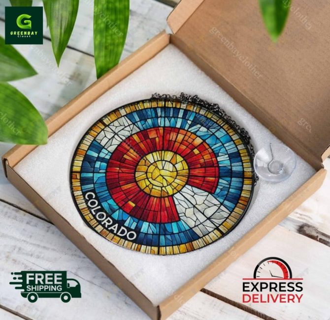 Vibrant Colorado Stained Glass Suncatcher – Free Shipping & Express Delivery! - Image 5