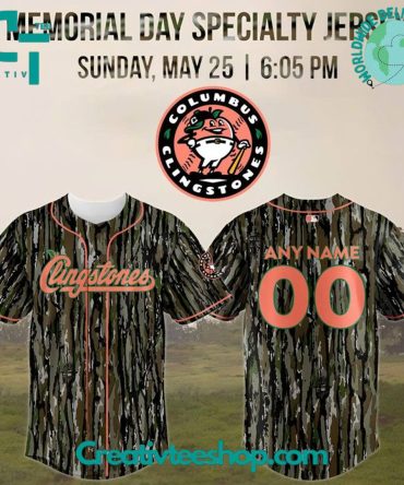 Customizable Columbus Clingstones Camo Jersey - Perfect For Memorial Day Events