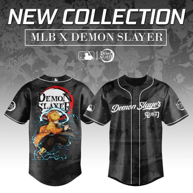 Limited Edition Mlb X Demon Slayer Jersey - Anime Fans Must-Have!